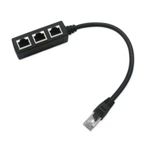 2024 RJ45 Ethernet -splitterkabel 1 Man till 3 kvinnlig Ethernet -splitter för CAT5 CAT6Ethernet Socket Connector Adapterethernet Socket Connector