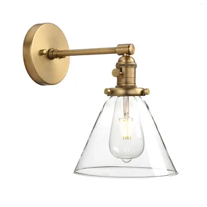 Wall Lamp Phansthy Industrial Sconce 1-Light 7.3" Cone Light Fixture For Bathroom Kitchen Bedroom(Antique)