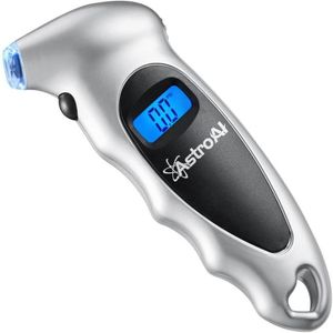 Digital Tire Pressure Gauge 150 PSI 4 Inställningar för biltruckcykel med bakgrundsbelyst LCD och NONSLIP GRIP SILVER 1 PACK5264103