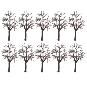 Flores decorativas Modelo de paisagem 10pcs Modelo de trunk de árvore nua para o projeto Building Project Project Project Simulation Plant Decoration