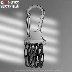 Keychains 2 Stil Edelstahl-Schlüsselring mit 8-förmiger Schnalle Easy Entfernung Hanging Naken Kette Mehrzweck Taillenschlüsselkäse Y21