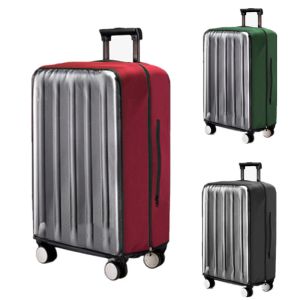 ウォレットPVC透明な保護ダストレイズ弾性防水トロリーケースレインバッグ旅行スーツケースアクセサリー製品
