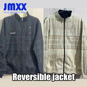 S-XXXL JMXX 24-25 ACミラノサッカーリバーシブルジャケットプレジャーCOブランドスタイルジャージーメンズジャージーマンフットボール2023 2024ウィンドブレーカー長袖ファンバージョン