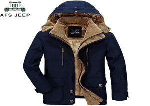 AFS Jeep Brand Verdickung mit Kapuze Winter Parkas Männer Militär warmes Fleece mit Pelz Parka Männer Winterjacke Menfactorysh1909029486989