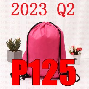 Väskor Senaste 2023 Q2 BP 125 DrawString Bag BP125 Beltvattentät ryggsäckskor Kläder Yoga Running Fitness Travel Påsar