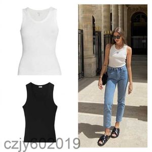 Womens Tops T Shirts Knits Tees Regular Cropped Tank Top Cotton Jersey Tanks Embroidered Cotton-blend Anagram Shorts Designer Suit Sportwear Fitness Sports Bra Mini