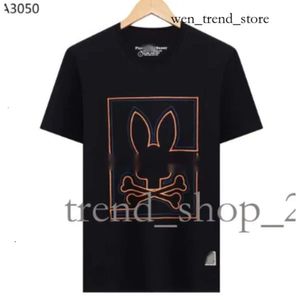 Physcho Bunny Rabbit Polo TシャツデザイナーメンズTシャツトレンディファッションUSAハイストリートショートスリーブTシャツ衣料品心理バニーPSYCOバニー152