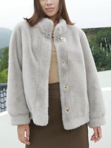 Women's Fur Winter Faux Women Eco Coat in Coats Plysch Wwomen's Jacket 2024