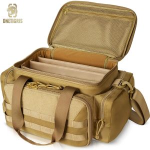 Förpackningar Onetigris Tactical Range Bag för pistol och ammunition med låsbara blixtlås för utomhusjakt och skytte