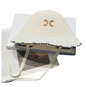 Nuovo designer di cappelli da prua a maglieria cappello da donna cappello di lusso di lusso lettera di moda logo ricamo cappello di paglia cappello pescatore cappello da sole hat outdoor street toide cappello dimensione regolabile