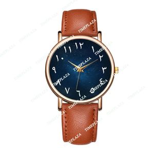 NOWOŚĆ B-9112 Modna arabska cyfr Dial Nagarstek Montre relojes hombre brytyjski skórzany zespół Casual Sport Mens Watch Relogios225c