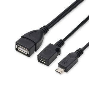 Mini Micro USB OTG Adapter Host Power Y Splitter USB для Micro 5 -контактный мужской женский кабель для кабеля Fire Android Аксессуары для телефона