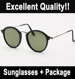 Round Sunglasses Mens Vintage Sun Glasses Womens Retro Circle Sunglasses Fashion UV Protection Glass Lenses Classic Eyeglasses wit3290799