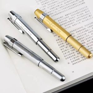 Długopisy przyzwoicie płynnie wszystkie miedziane retro retro krótkie fontanna pen z kieszonkową fontanną Pen Extra Fine Ef Wskazówka 0,38 Aluminium Aluminium Indigo
