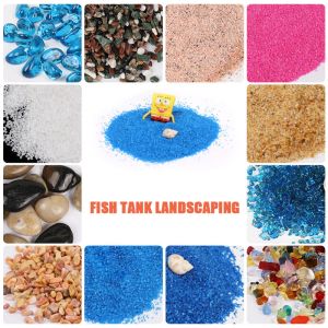 Aquariums 500g Natural Sand Fish Tank Decorations Glass Tank Bottom Sands Landscaping Stones Clay Vases Fillers Aquarium Accessories