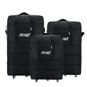 Luggage Foldable Luggage Bag Airline Checked Bag Oxford Large Capacity Travel Universal Wheel Moving Storage Bag Rolling Packing Cubes