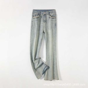 Micro La Jeans Womens Frühling 2024 hohe Taille schlank und schlanker Flare Hosen 1203