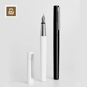 Pennor Xiaomi Kaco Brio Black/White Fountain Pen with Ink Bag Storage Bag Box Fall 0.3mm NIB Metal färgpenn för att skriva signeringspenna