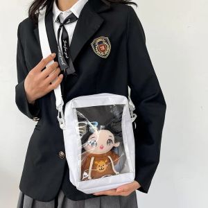 Сумки хлопчатобумажная кукла сумка 20 см. Сумка для детской сумки Студент Студент Симпатичный прозрачный дублелейс на плече