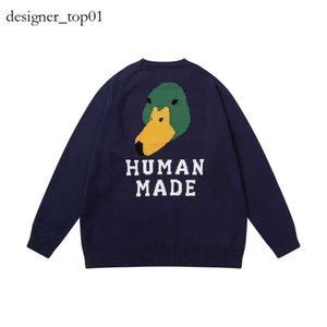 Män hoodie människa gjorde varumärkesdesigner tröja stickade tröjor män kvinnor tryckt hund grön anka huvud tröja stickad tröja vinterkläder avslappnade överdimensionerade tröjor 8933