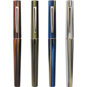 Pens Majohn N3 Resina Penna stilografica acrilica Bella strisce Iridium EF/F Punti di fiume 0,38/0,5 mm di moda eccellente per ufficio per ufficio Penna a inchiostro