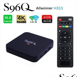 Android TV Kutusu S96Q 10.0 H313 2.4G 5G WiFi Build 2GB 16GB 4K Set Üst Kutular P X96 X96Q Damla Dağıtım Elektroniği Uydu Kablosu Dhiva