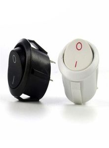 250 В пластиковой круглой кнопкой выключателя переключает ноги два траншах переключателей кнопок белых черных цветов1750607