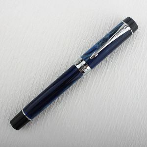 Pennor Jinhao 100 Milky Way Harts Fountain Pen NiB Fine 18kgp Silvery Clip Business Office Present