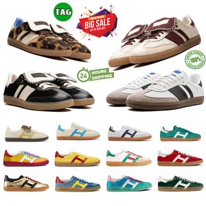 2024 Sapatos casuais de moda de moda de novo designer LEOPARD WALES BONNER TREENER VINTAGE SNEAKERS NÃO LIME