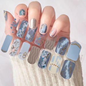 Full Cover Nail Stickers Fashion Polish Decoration Sparkling Glitter Self Adhesive Manicure Designer Art Sticker 240418