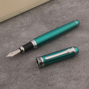 Pens Brand Duke D2 Penna Fontana Metal Pavone blu 35mm Business Office School Supplies Writing Ink Pen