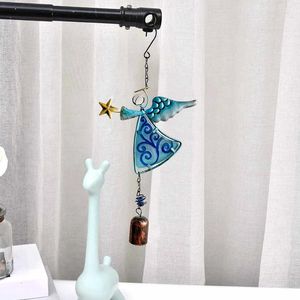 Decorative Figurines Metal Angel Wind Chime Hanging Decoration Ornament Bells Wing Bell