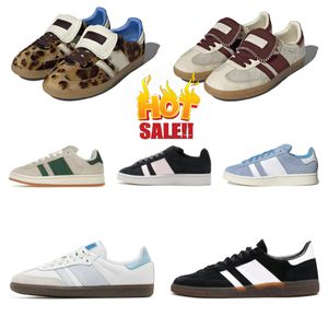 2024 Top Luxury Vegan OG spezial sambaba Sneakers Casual Shoes Men Women Designer Trainers Cloud White Core Black Bonners Collegiate Green Gum Outdoor Flat Sports