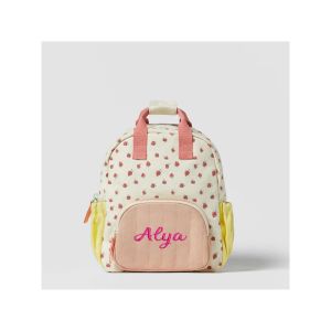 Zaini Nome ricamo personalizzato Strawbreey Girls School Backpack Kindergarten Schoolbag Lunch Borse Bag Borse Teens Girl Girl Borse Borse per ragazzi