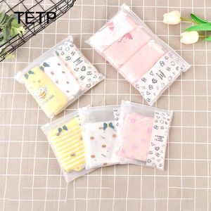 Storage Bags TETP 100Pcs Frosted Mini Zipper Home Travel For Panties And Socks Packaging Display Small Business Wholesale