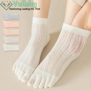 Women Socks 5 Finger Boat Sox Toe Fashion Dreetable Summer Ladies Girl Ultrathin Invisible Cotton Five-Finger Sock