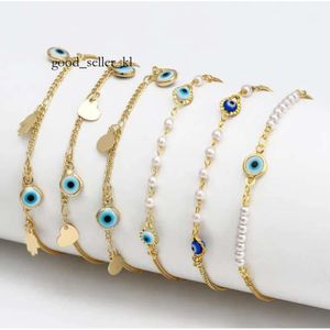 Braccialetti eye blu cattivi oro fortunato braccialetto per gli occhi turchi per donne regalo di gioielleria da spiaggia 10 stili all'ingrosso 111