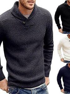 Maglioni maschili da uomo a un pulsante casual top a maglia per colore a maniche lunghe a maniche lunghe con maglione per maglione per maglione