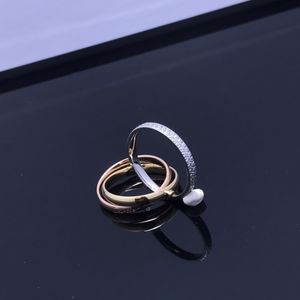 Luxuries Love Ring Hearts Designer Iamonds for Loversカップルリング
