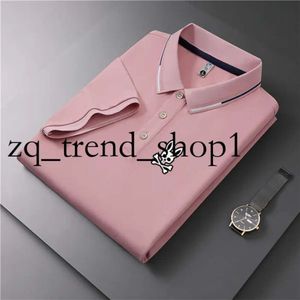 Mens Polos Summer Summer Breathable Polo Shirt Luxury Cotton Printing Business Manga Shorl Color Solid Lapeel Men Casual 76