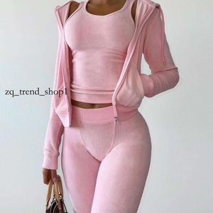 Womens Two Piece Pants Women Thick Fleece 3 Set Sweatpants Vest Hoodies Jackets Fall Winter Jogger Luxury Outfit Sweatsuit Tracksuits 230817 31