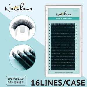 Natuhana Korea PBT 16rows B C D Curl Eyelash Falso Cílios individuais feitos à mão Eyelashes de vison para S 240407