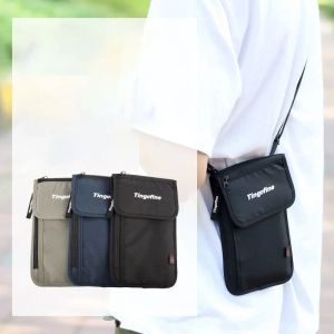 Holders New Hanging Neck Passport Bag Antitheft Document Pocket Outdoor Travel Storage Pack Shoulder Mobile Phone Bag Card Holder