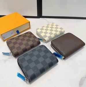 7A WHEMENS WFHENTS Wallet Luxury Portatore Mens Porta della scheda Casualmente Pochetto Portafoglio da uomo Portafoglio piccolo portafoglio Mini Portafoglio Specchio di qualità Porta a cerniera in metallo Portafogli in pelle