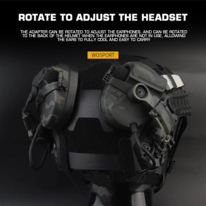 Tillbehör Hunting Tactical Headphone Bow Rail Mount Arc Helmet Rail Adapter för Team Wendy Mlok för CSeries Headset för COMTAC3 -headset
