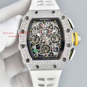 ZY Watch 자동 카본 RM11-03Wristwatch 디자이너 시계 RM11 Top Superclone Skeleto Fiber Business Watches Mechanical Mens 고무 플라이백 ZY 189