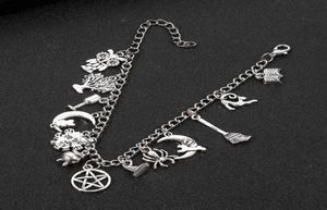 Punk sobrenatural Magic Witchcraft Pingente Bracelet Antiguidade Mistério Mistério Vintage Jóias Gothic Halloween Presente para mulheres BA2325573