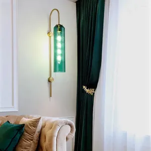 Wall Lamp Nordic Modern Hanging Ceiling Light Pendant Glass Interior Lights Bedside Bedroom Dining Table Living Room Sconce