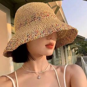 Boinas de verão chapéus de sol para mulheres que mostram rosto pequeno chapéu de balde larga lassa solar e protetor solar boné de praia à beira -mar