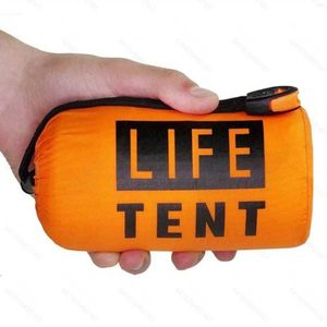 Tält och skyddsrum 2 personers nödskydd Bivy Survival Tent Kit Mylar Tube Sleeping Bag Waterproof Outdoor SOS Thermal Filt återanvändbar